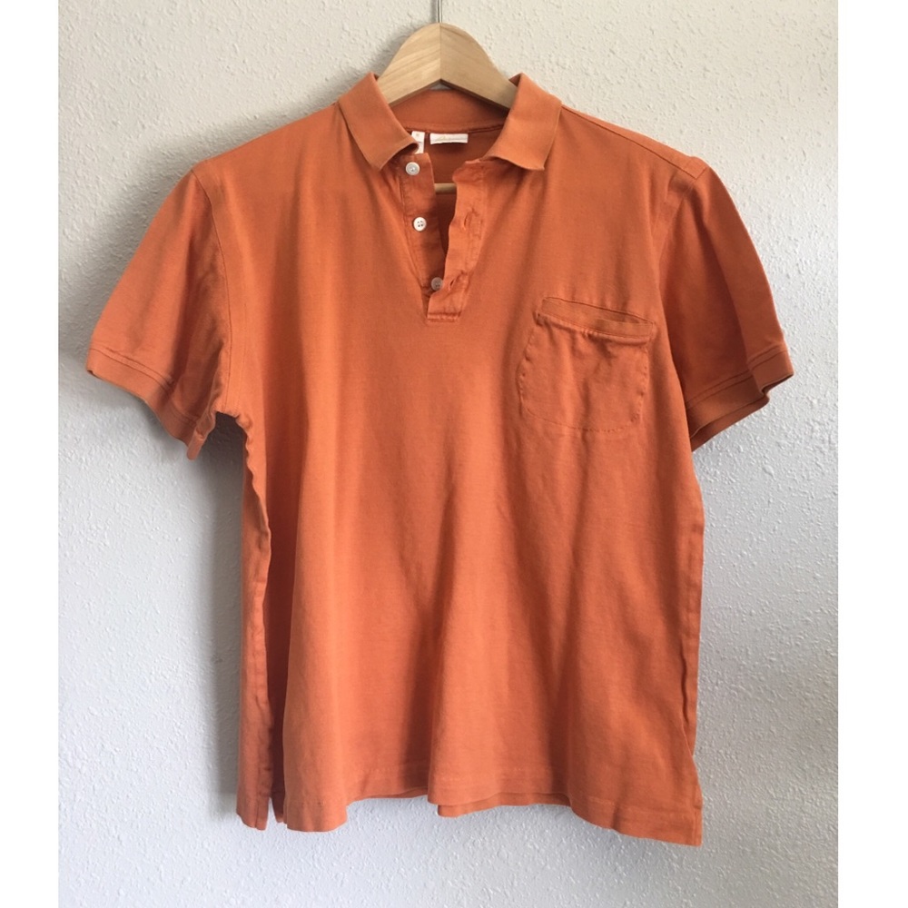 Brioni orange polo shirt with pocket size M